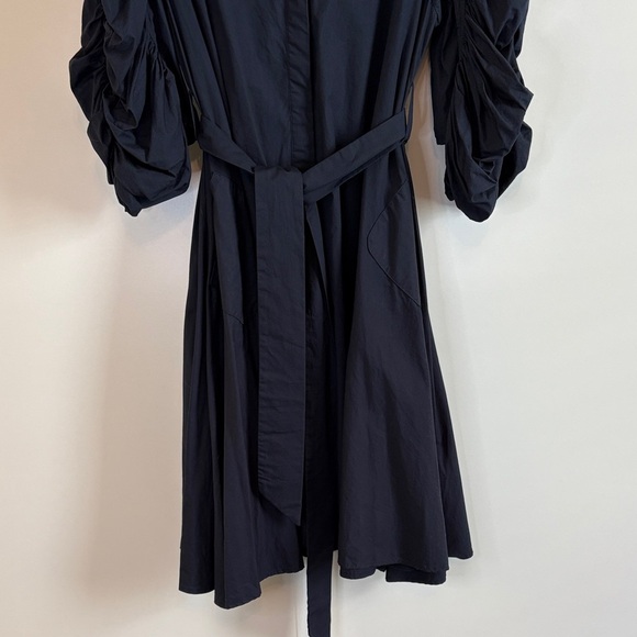 Gracia Navy Long Sleeve Midi Dress with Belt - Picture 6 of 13